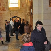 Les nombreux visiteurs de l'exposition les crèches de nos villages 2013 - Brenouille