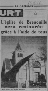 Parisien Eglise de Brenouille octobre 1961